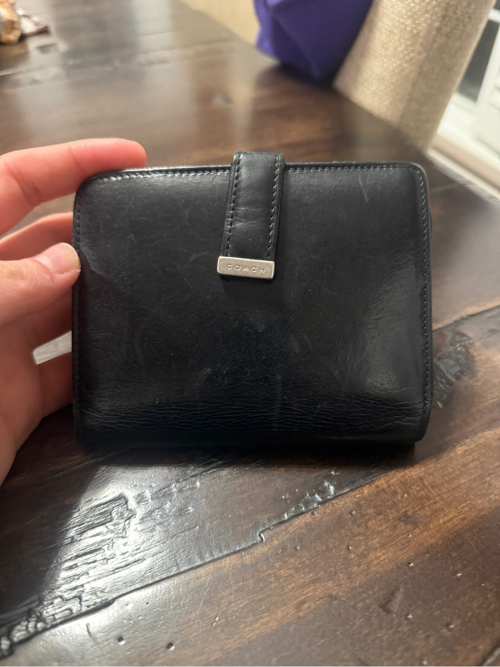Small Coach Wallet Black